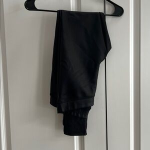 Express Jet Black faux leather Active Leggings